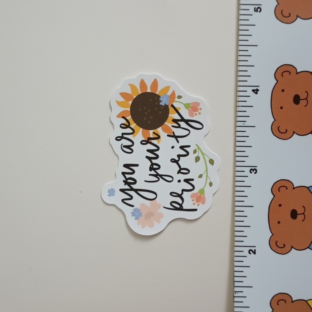 10/$10 Inspirational Positivity Sunflower Peace Love Encourage Flower Sticker
